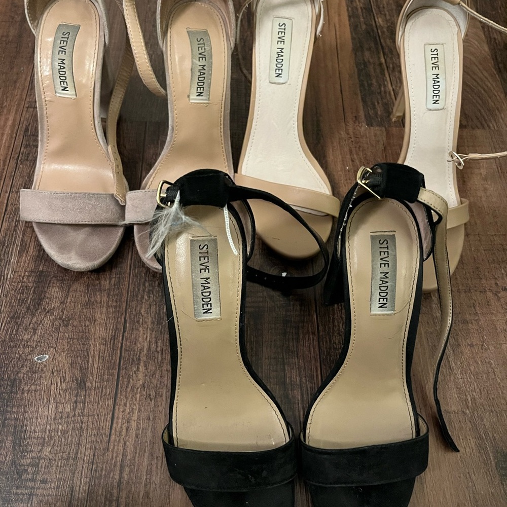 Size 7-8 Steve Madden heels 3 pairs